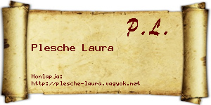 Plesche Laura névjegykártya